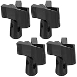 ULTECHNOVO 4pcs Microphone Clip Holder Universal Fit Mic Clip Clamp with Practical Abs and Metal Material for Wired and Microphones, Suitable for Home or Stage Use