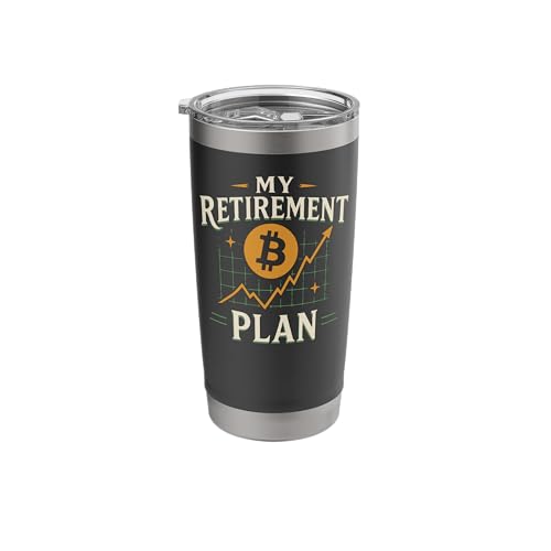 Bitcoin Crypto Retired My Retirement Plan Stainless Steel Insulated Tumbler