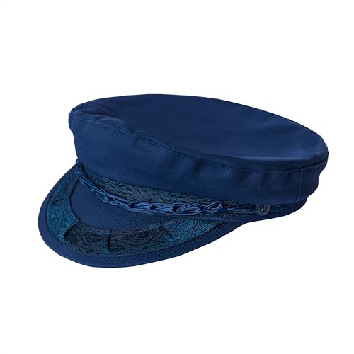 Authentic Greek Fisherman's Cap - Cotton - Navy - 7 3/4 - (24 1/2 Inches - 62 cm)