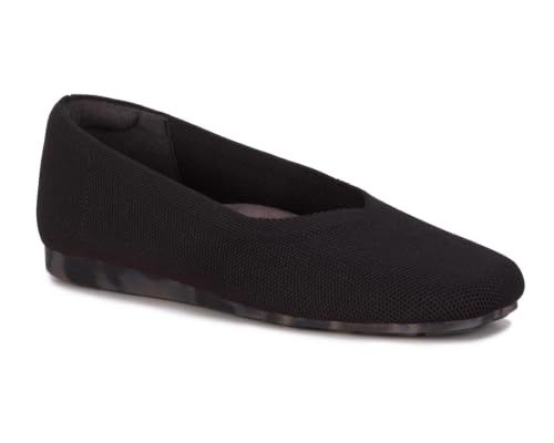 Ros Hommerson Niki Flat, Black Knit Wide (D) 10