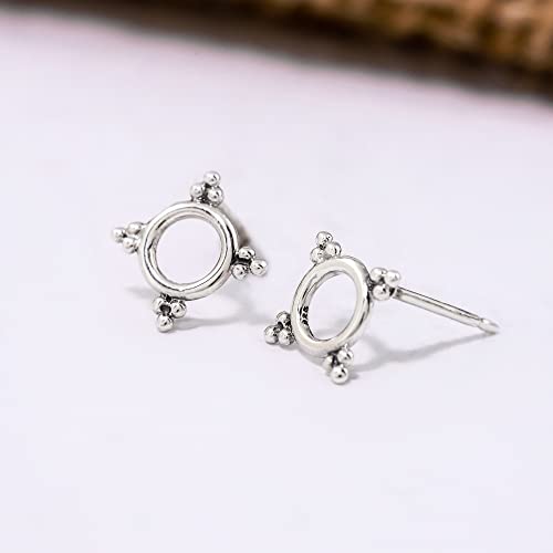 Boma Jewelry Sterling Silver Four Point Open Circle Stud Earrings3