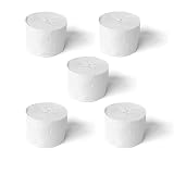 5 rotoli di carta crespa in bianco per arcobaleni, decorazioni per feste, matrimoni, cerimonie, compleanni, decorazioni per interni (4,5 cm x 25 m/rotolo)