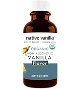 Native Vanilla - Organic Vanilla Flavor Non Alcoholic - 4 Fl Oz - Perfect for Cooking and Baking,...