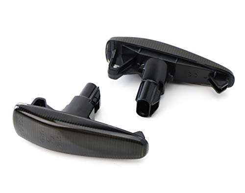 Ijdmtoy Smoked Lens Amber Full Led Front Side Marker Lights Compatible With Mitsubishi Lancer Evo X Mirage Outlander Sport, Powered By 36-Smd Led, Replace Oem Sidemarker Lamps #TOP2