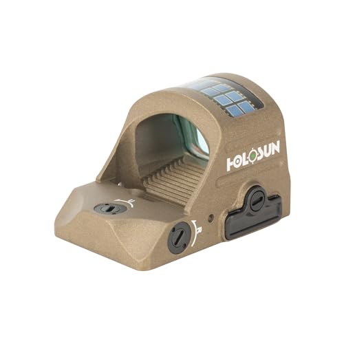 Image of HOLOSUN 407C /507C-X2 Series, 2 MOA Dot, 32 MOA Circle Dot Options, 7075 Aluminum, Open, Solar, Shake Awake, RMR Footprint (Red, Green Reticle) (Black, Burnt Bronze)