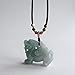 Light Green Natural Jade Pixiu Pendant Handmade 3d Carving Brave Troops