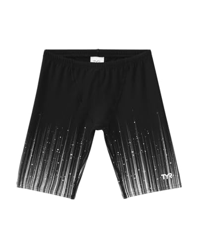 TYR Boy's Durafast Elite Solid Jammer Swim Suit, Titanium Speedwarp, 22