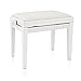 Sgabello Regolabile per Pianoforte da Gear4music Bianco