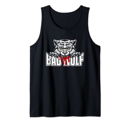 Bad Wolf Animal Wilderness Wilderness bosque Wolfpack t-shirt sem mangas, Preto
