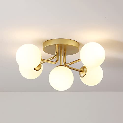 Plafonnier de chambre à coucher design 5 lumières pour salon et cuisine