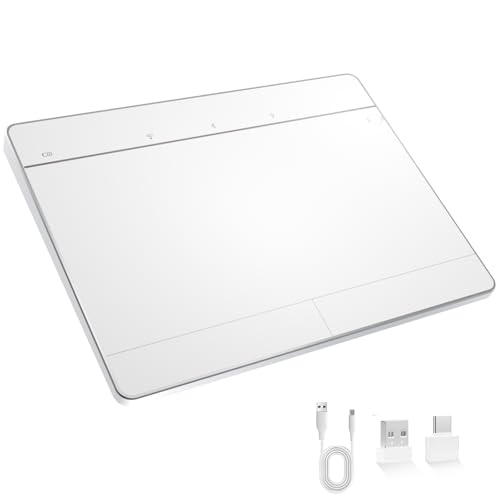 Tacti Trix Wireless Bluetooth Trackpad for Windows 10/11, Supports 3 Connection Modes,...