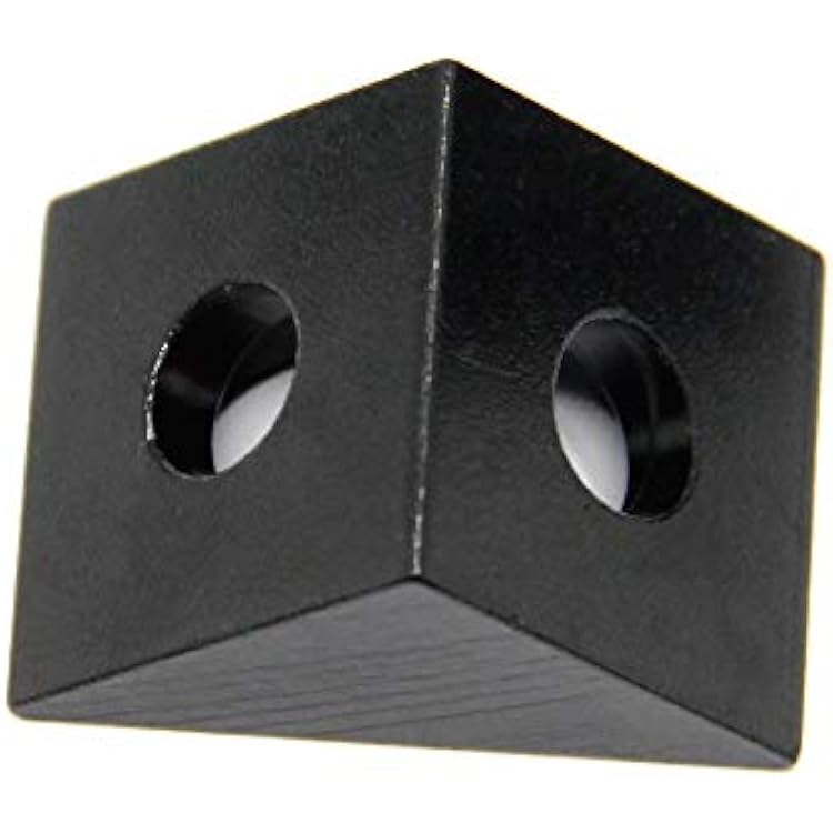 8PCS Black Angle Sharp Corner Bracket Connector for 6mm Slot Aluminum Extrusion Profile 2020 Series (Angle Corner-8PCS)