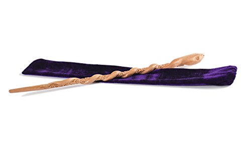 Fine Handcrafted Solid Wood Magic Wand for Witches and Wizards, The Serpent White