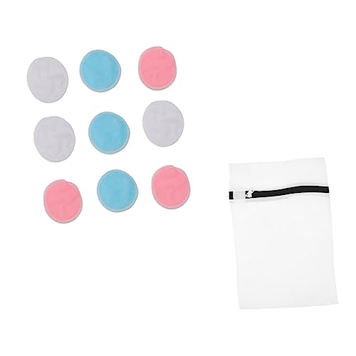Zerodeko 10piezas Discos Desmaquillantes De Fibra De Bambú Reutilizables De Doble Capa Para Limpiar El Maquillaje Para Uso Diario La Rutina De Cuidado Piel