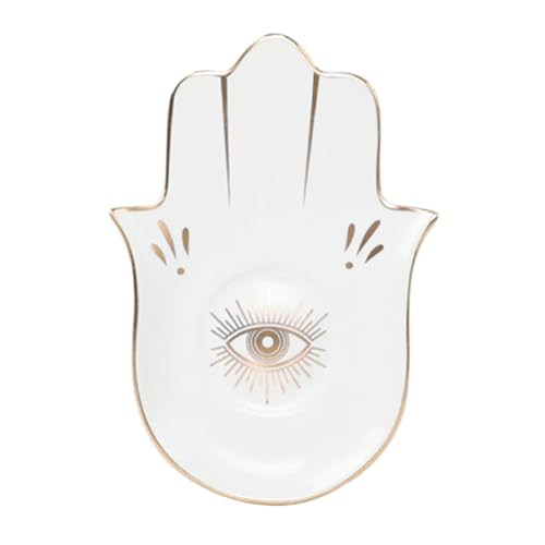 OUNONA Bandeja Pequeña de Cerámica Budista para Joyas Almacenamiento Seguro y Decorativo Práctico Organizador para Hogar y Tocador