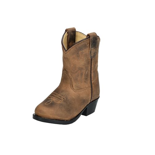 Image of Smoky Mountain Boots Toddlers' Denver Western Boot, Brown Oil Distress, Medium, Size 8 US