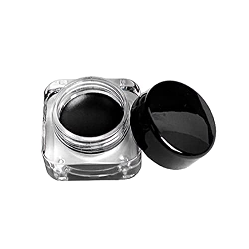 Juego de delineador de ojos gel, Drama de maquillaje Gel Eye Liner con Cosmética de belleza de pincel que durante todo el día (negro, 0.18 oz./5g)