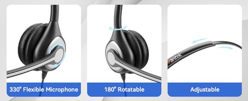 Wantek V600P1 Phone Headset 2.5Mm With Microphone Noise Cancelling & Volume Controls thumb #6