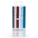 Poppin Signature Ballpoint Pens, Professional Office Pens, Medium Point 1mm, Set of 6 (Assorted Contemporary with Black Ink)