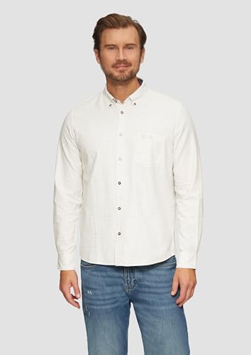 s.Oliver Herren Hemd – Regular Fit, Button Down-Kragen, kariert – Ansicht 5