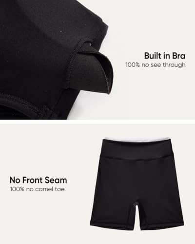 OMKAGI Workout Sets for Women Cute Doubel Layer Open Back Sports Bras Gym Shorts Outfits(S,531-Black)