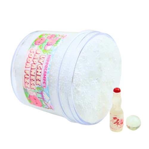 Lychee Japanese Soda Fizz Slime (SCENTED) | Handmade Slime | Hippocampe Slimes (4OZ)