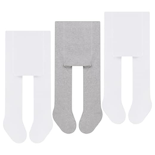 L&K-II 3er Pack Babystrumpfhose Strumpfhose für Baby Mädchen und Jungen Strickstrumpfhose mehrfarbig 2766C 50-56