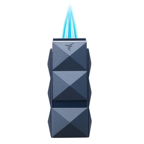 Colibri Quasar II Double Flame Torch Lighter with Punch - Navy