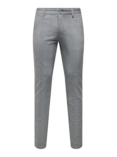 Pantalon chino à carreaux stretch et respirant coloris gris moderne collection Onsmaker