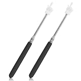 2PCS Pointer Stick for Classroom – Multipurpose Teacher Pointer Stick, Extendable Classroom Pointer and Finger Pointer Stick, Engaging Colors, Classroom Essentials for Effective Presentations (Black)
