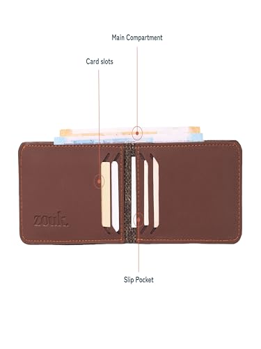 Image of ZOUK Roy Wallet for Men - Compact Vegan Leather Wallet, Slim & Stylish with Water-Resistant Lining | Bristel
