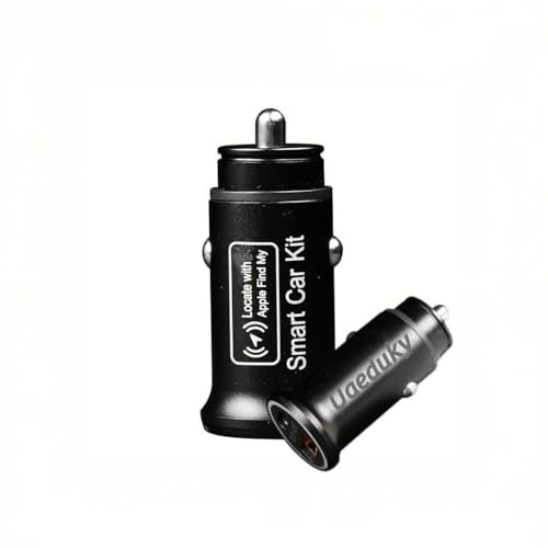 GPS Trackers Mobile Locator for iOS - USB A+C 2 Fast Car Charger with Apple Find My Compatibility, Intelligent Anti-Loss Device with Charging Port & Location Tracking (iOS Only) (2nd Gen Tracker)