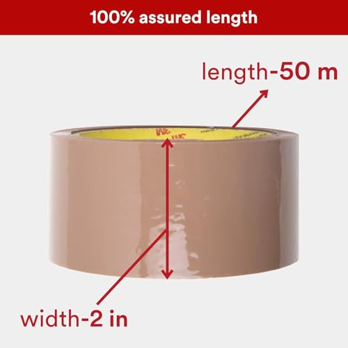 Image of 3M Scotch BOPP Packaging Transparent Tape | 48mm x 50 Meter | Pack of 2 | Strong Adhesive sealant | for Packaging, Decorating and DIY