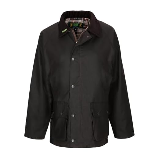 Romneys Wachsjacke Chestnut – gewachste Baumwolljacke, wasser‑ & windabweisend, Reiter‑ und Fahrrad‑Design, Outdoor‑Wetterschutz, Herren & Damen