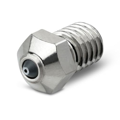 Wolframkarbid-Düse 0,4 mm für E3D V6 Hotend, Prusa i3 MK3S / MINI, Anycubic i3 Mega/Kobra/Kobra Neo, hohe Wärmeleitfähigkeit und Verschleißfestigkeit, vernickeltes Kupfer