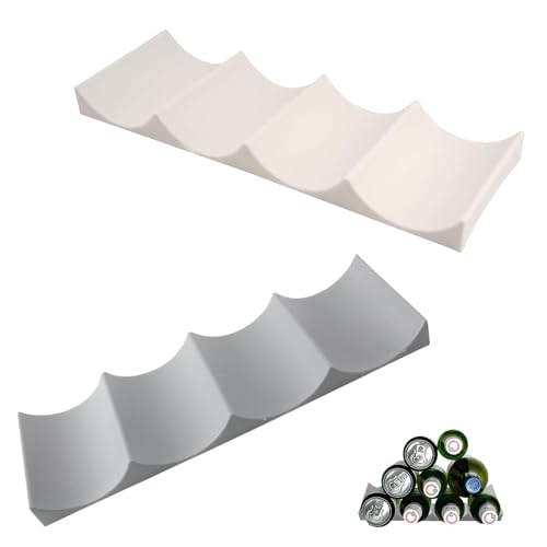 FUSONGQINTANG 2 Piezas Estante de Vino de Estilo Europeo Soporte para Botellas de Plástico Apilable Botellero Estante para Cocina Nevera Restaurante