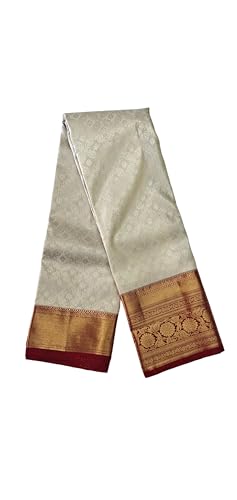 Generic maroon kanchipuram silk saree in pure silk – image 2