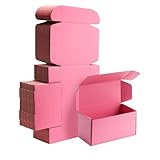Yidomto 8x4x4 Pink Small Shipping Boxes - 25 Pack Corrugated Cardboard Mailer Boxes for Packaging, Mailing, Gift Giving | Sturdy, Recyclable, Perfect for Small Business Supplies, Ecommerce