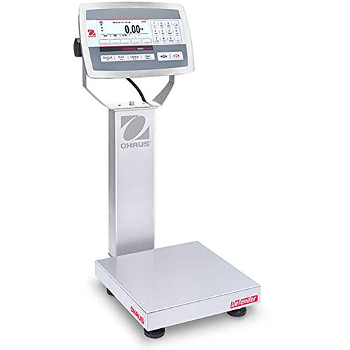 Ohaus Defender Bench Scales D52Xw5Wqs6, 10 Lbs X 0.002 Lb, Digital Bench Scale, Stainless Steel Wash Down Floor Scale, Rechargeable Battery, Industrial Scale High Accuracy Luggage Scale For Shipping #TOP4