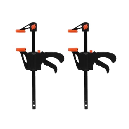 Mucee Morsetti a barra da 10,2 cm per la lavorazione del legno, morsetto a F a sgancio rapido con una sola mano, con cuscinetti morbidi, morsetto a grilletto per incollaggio, falegnameria fai da te e