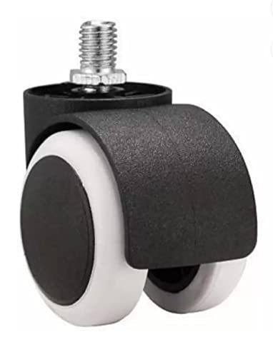 Image of Castersman Chair Wheel TP Castor Wheels Threaded Set of 4 pcs for revolving Chairs and Other revolving Products.