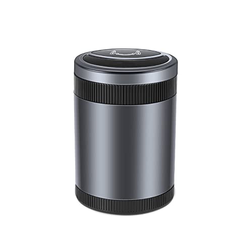 Cenicero ElectróNico De Coche,Asudaro Cenicero Con Sensor Inteligente Cenicero Sin Humo Multifuncional Cenicero De Luz Led Con Tapa Cenicero De Coche IgníFugo Alto Para La MayoríA De Las Ocasiones