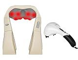 cotsoco Neck Massager,Shiatsu Shoulder and Back Massager with Heat, Electric Deep Tissue Massage Pillow for Body Muscle Pain Relief,Best Gifts Mom Dad Women Men,Home, Office Car Use (Beige)