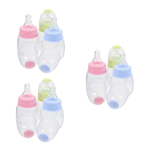 VANZACK 9 Piezas Mini Biberones con Tetinas Anatómicas Suaves Anticolicos para Bebés Sellado y Diseño de Boca Ancha para Alimentación Natural
