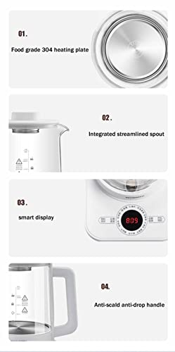 Hervidor eléctrico de vidrio 1.6L con control digital miniatura 6