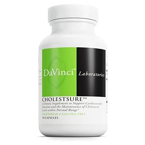DAVINCI Labs CholestSure Supplement - Supports Cardiovascular Function, Helps Maintain Healthy Cholesterol Levels in a Normal Range* - Gluten-Free - 30-Day Supply - 90 Vegetarian Capsules Cover