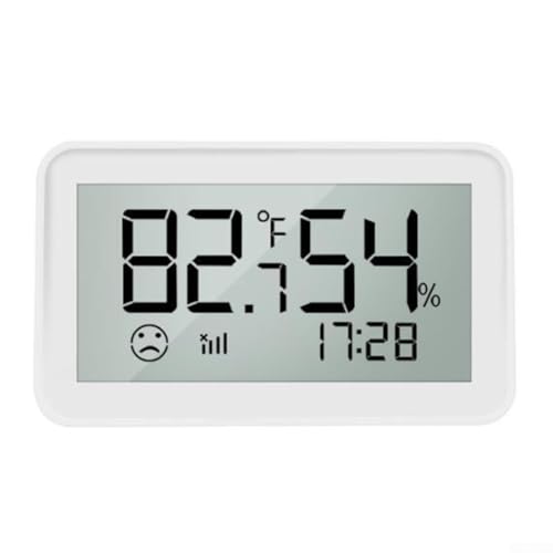 Gdfnmogo Sensor de humedad con pantalla digital, higrómetro de interior para Alexa y Home, blanco (PARA -)