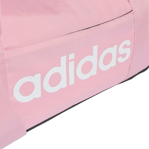 Image of adidas Unisex Essentials Linear Duffel Bag, True Pink /Black /White, XS