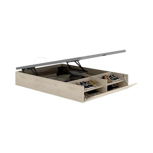 DEKIT Grupo RIMOBEL - LAN CANAPE Recto con Zapatero Cama 135- Natural -32x134x190cm