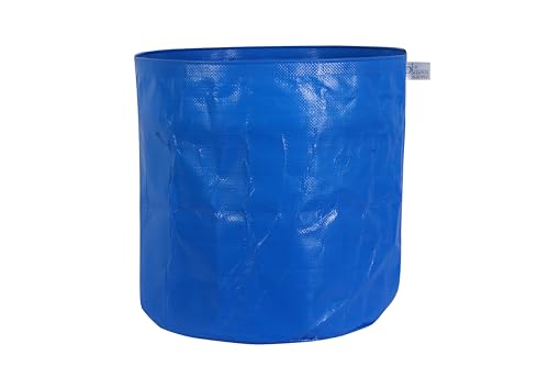 Image of Bio Blooms Round HDPE Plant Grow Bag for Terrace & Kitchen Gardening | Pack of 5 | 9x12 | 350 GSM Heavy Duty Outdoor Grow Bag | Durable Planter for Vegetables, Flowers & Plants | Blue